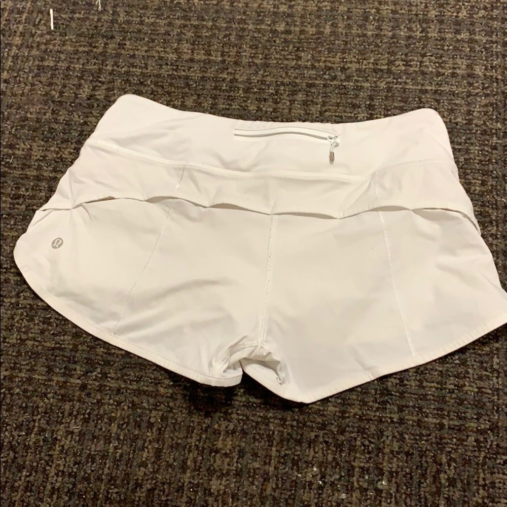 White lulu lemon shorts